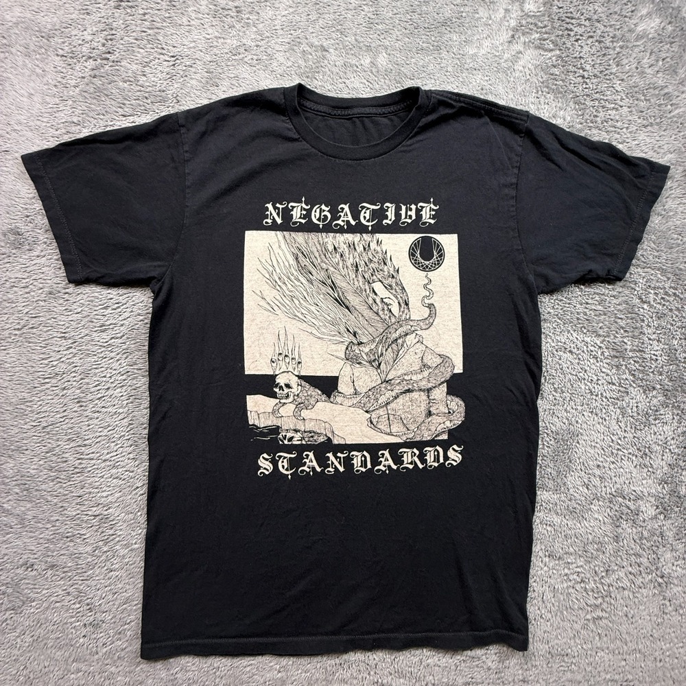 Negative Standards Doom Sludge Metal Band Tee Shirt Graphic Adult M Black Crew